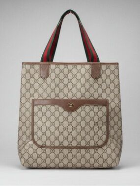 Gucci Vintage GG Supreme Sherry Line Tote
